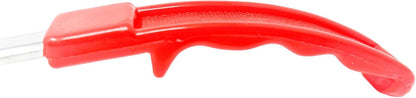 Generic 2 Pack - 2 oz. Slotted Portion Control Scoops, Spoodles - Red Handle Perforated Food Serving Spoon, Small, Silver, MCP02EP