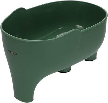 Vegetables Washing Basket Elephant Drainage Basket Fruit Basket for Draining Pasta Noodles Kitchen, PP Material, 22x14x10cm (Pink)