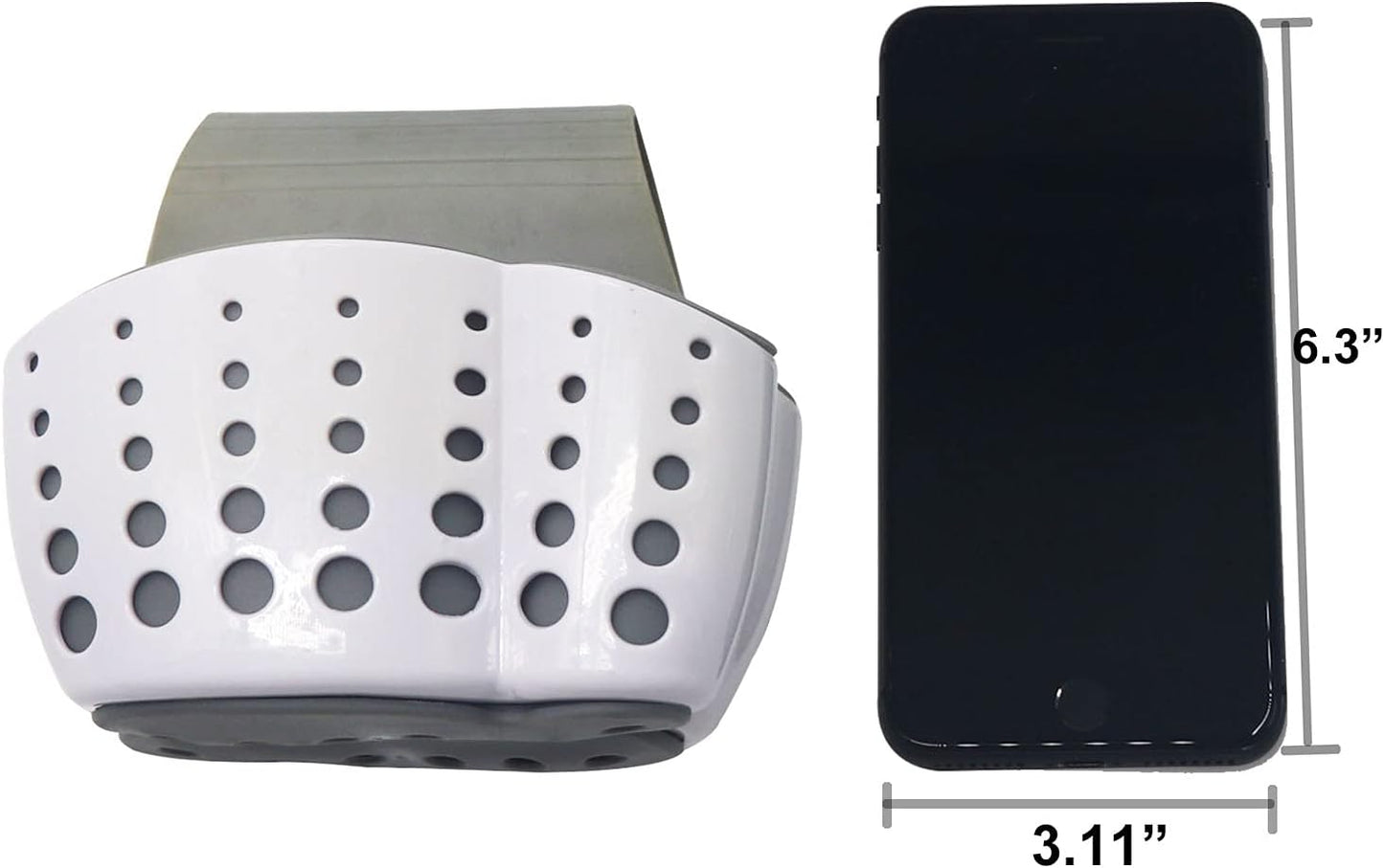 Sink Caddy Sponge Holder Soap Holder, Eunion Plastic Saddle Faucet Caddy Desk Organizer Pen Holder