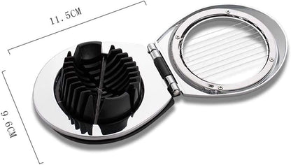 Egg Slicer Egg Cutter Egg Wedger For Hard Boiled Eggs,Stainless Steel Wire with 3 Slicing Styles Silver&Black