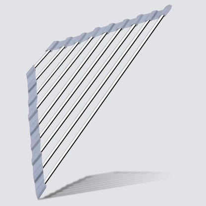 Over the Sink Dish Drying Rack Roll Up and Triangle for Kitchen Corner Drainer Mat Foldable Stainless Steel (Triangle), Silver