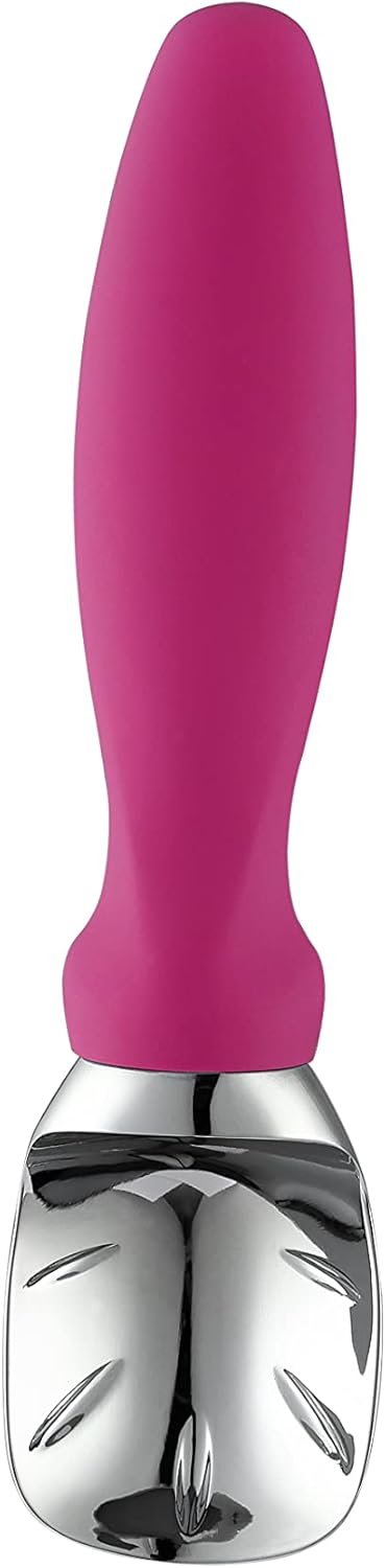 Spring Chef Heavy Duty Ice Cream Scoop with Comfortable Handle - Professional Ice Cream Scooper for Gelato, Sorbet, Cookie Dough, Melon, Frozen Yogurt - Dishwasher Safe Metal Kitchen Tool - Black