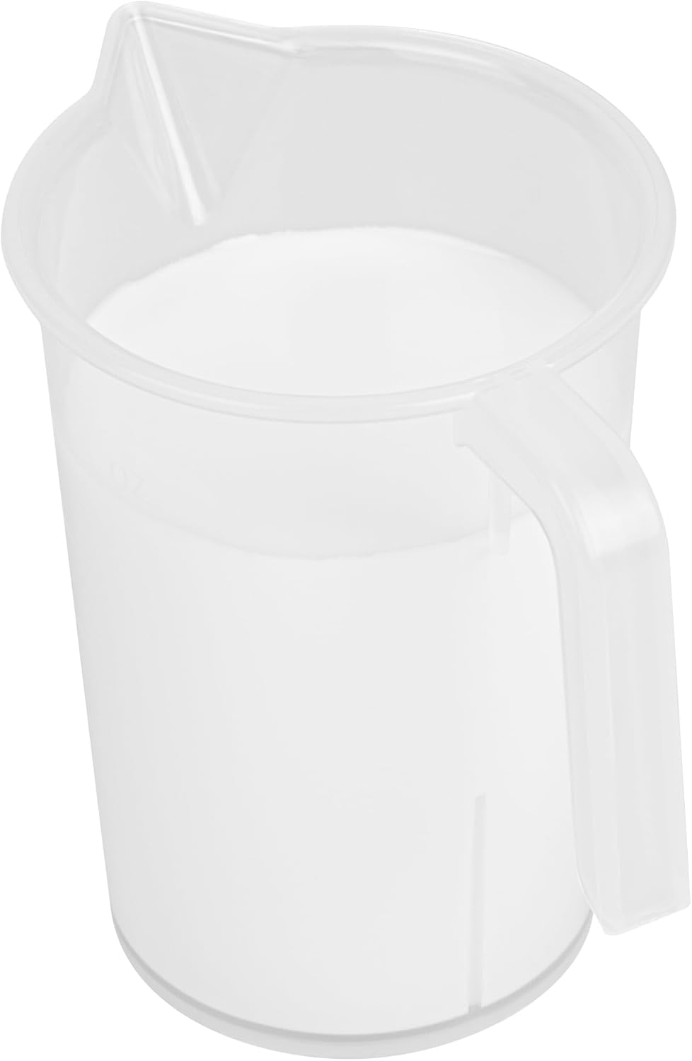 Restaurantware Measuring Cup, 8 Ounce Pack of 1 Conical Spout Liquid Scaling Vessel Embossed Ml and Oz Graduations, Clear Plastic Measuring Cup with Handle, For Cooking Baking For Oil Flour