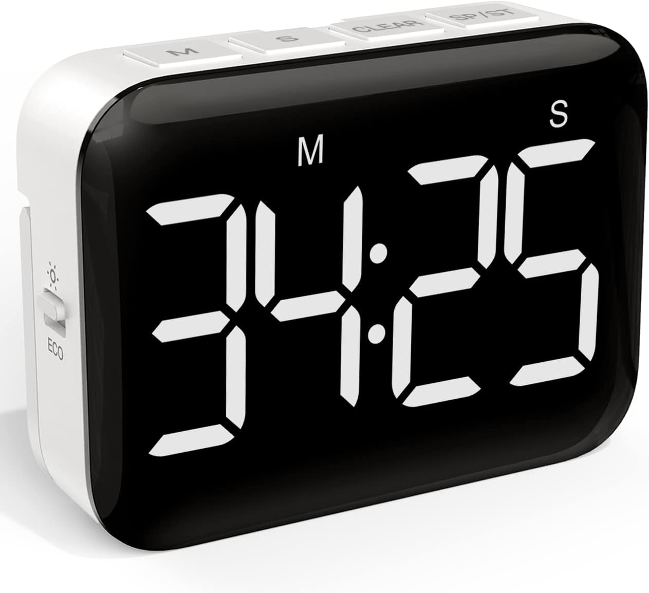 VOCOO Magnetic Kitchen Timer for Cooking with Count Up Countdown, Digital Timer Battery Powered with Large Display, 2 Brightness and Volume Levels for Classroom, Teacher, Kids (Red)