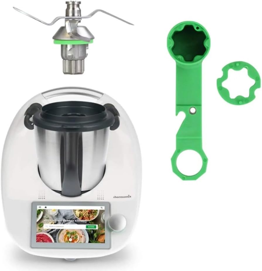 Compatible With Thermomix TM5 TM6 TM31 Blender Dough Separation and Extraction Tool,Dough Remover Dough Pastry Flower Knife Turning Rotary Aid Replacement Part Kitchen Accessories (Green)