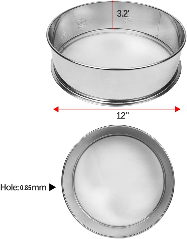 Sidasu Vibrating Sifter Mesh Screen Stainless Steel Vibrating Sieve Mesh Screen 30 Mesh for Automatic Powder Sifter Machine