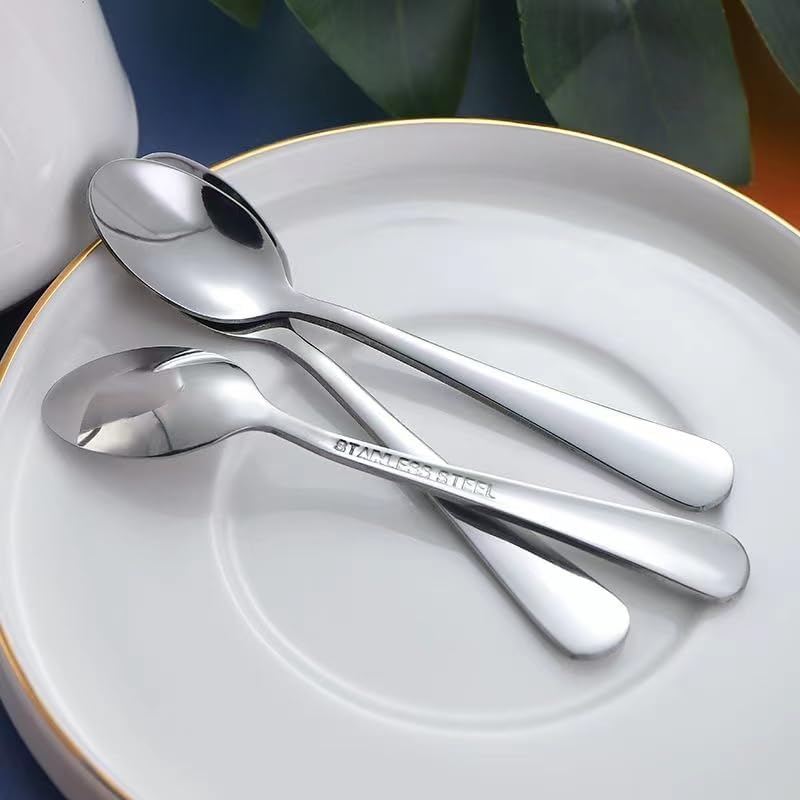 Wesdxc56 Demitasse Espresso Spoons, Mini Coffee Spoon, 4.7 Inches Stainless Steel Small Spoons for Dessert, Set of 6