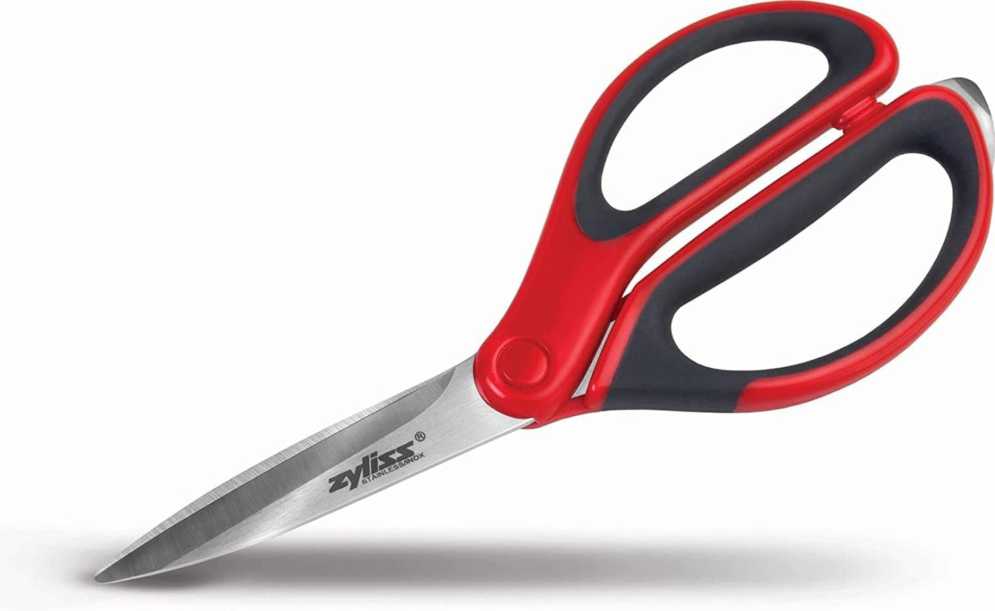 Zyliss Heavy Duty Home & Kitchen Herb Shears Scissors with Innovative Stem Stripper, Versatile Kitchen Shears for Trimming Weeds, Flower Buds & More - White/Green - 8.5 x 4.2 x 0.4 inches