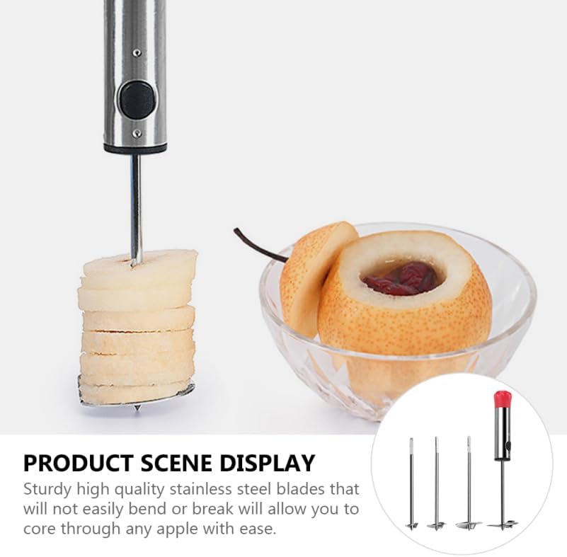 Multifunction Fruit Corer Set with Four Stainless Steel Replacement Blades Heavy Duty Core Remover and Pitter for Easy Fruit and Vegetable Preparation in Kitchen