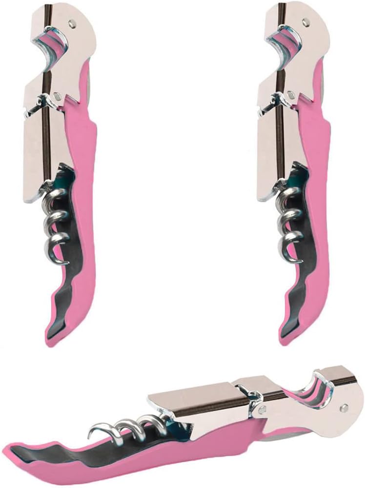 Kit-Home Professional Waiter Corkscrew Wine Openers Set (4 PCS),Upgraded with Heavy Duty Stainless Steel Hinges Wine Key for Restaurant Waiters, Sommelier, Bartenders