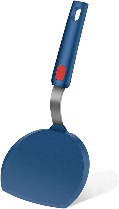 Silicone Spatula Turner Set of 3, Heat Resistant Large Wide Spatula for Pancake, Silicone Fish Spatulas Flipper for Cooking & Non-stick Cookware, BPA Free Rubber Cooking Untensil Set
