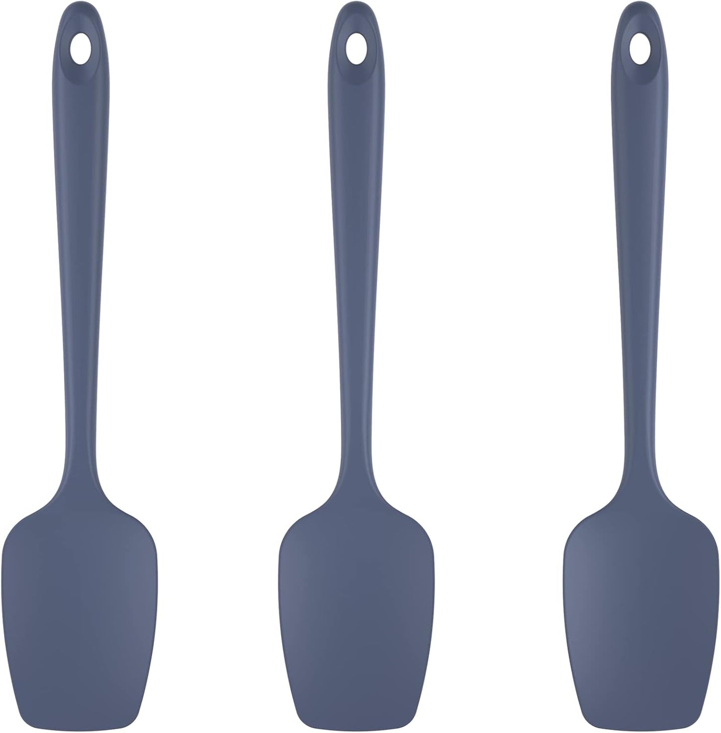 U-Taste Silicone Spoon Spatula Set, 600ºF High Heat Resistant Food Grade Flexible Rubber Scraper, Cooking Mixing Baking Kitchen Utensils Set of 3 (Multicolors)