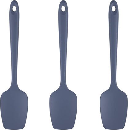 U-Taste Silicone Spoon Spatula Set, 600ºF High Heat Resistant Food Grade Flexible Rubber Scraper, Cooking Mixing Baking Kitchen Utensils Set of 3 (Multicolors)