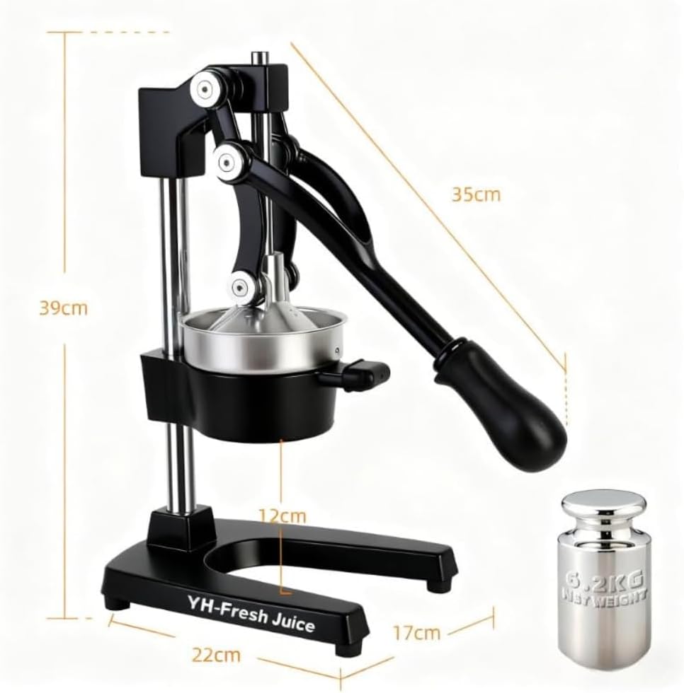 juice.Hand Press Juicer Machine, Manual Orange Juicer and Professional Citrus Juicer for Orange Juice Pom Lime Lemon Juice,Home and Commercial Extractors Squeezer, Easy to Clean, Gray