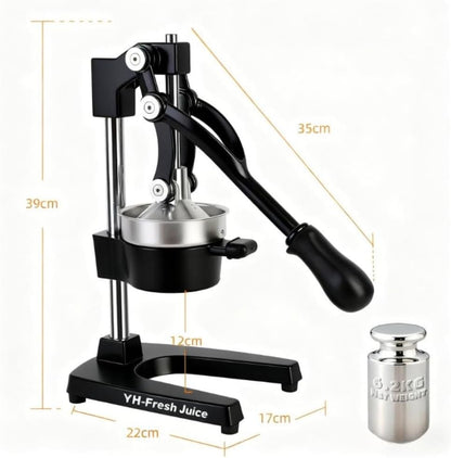 juice.Hand Press Juicer Machine, Manual Orange Juicer and Professional Citrus Juicer for Orange Juice Pom Lime Lemon Juice,Home and Commercial Extractors Squeezer, Easy to Clean, Gray