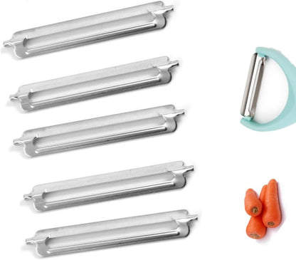 5 Pcs Multifunctional Peeler Peeler, 55mm Stainless Steel Citrus Peeler Single-Sided Flat Blade Replacement Peeling Blade for kitchen