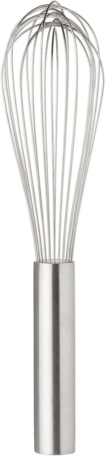 Soro Essentials- 14" Stainless Steel Piano Wire Whip- Thin Flexible Wire Whisk for Whisking Cooking Beating Blending Stirring Ingredients Mixing Sauces Baking Tools Cake Bread Pizza Pastry Biscuits