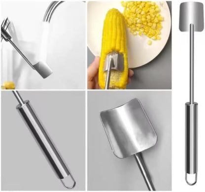 Stainless Steel Corn Sheller - Fast Corn Kernel Remover for Corn Cobs, Ergonomic Handle Kitchen Tool for Home & Professional Use