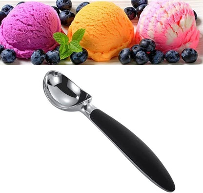 Non-Slip Handle Ice Cream Scoop, 6.7 Inch Zinc Alloy Ice Cream Spoon, Ice Cream Dipper for Dessert, Gelatos, Frozen Yogurt, Watermelon Fruit Melon Baller