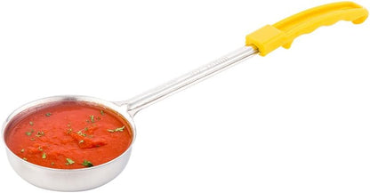 Restaurantware Met Lux 6 Ounce Portion Ladle 1 With Black Handle Portion Serving Spoon - Does Not Corrode Dishwashable Stainless Steel Portion Control Serving Utensil Multipurpose