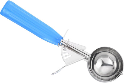 PATIKIL 3/4 Ounce Ice Cream Scoop with Trigger, Stainless Steel Portion Cookie Scoop with Thumb Trigger for Cookie Dough Cupcake Batter Baking, Purple 22ML