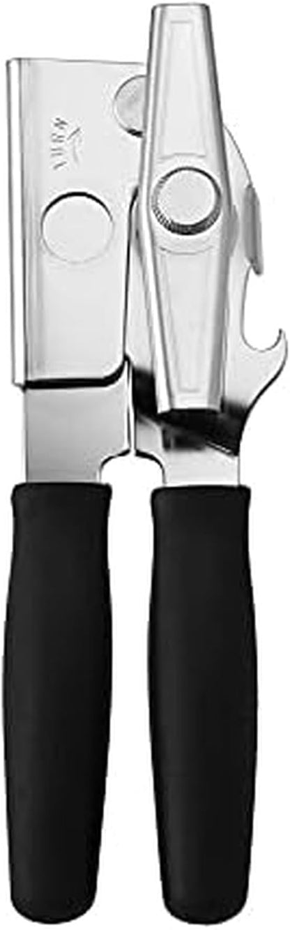 Swing-A-Way Portable Can Opener with Sharp Blade, Manual Hand Held, 2-in-1 Can and Bottle Opener, Made of Steel, Easy Turn Knob, Basic Kitchen Essentials (Red)