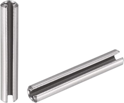 uxcell Slotted Spring Pin - M4 x 30mm 304 Stainless Steel Split Spring Roll Dowel Pins Plain Finish 20Pcs