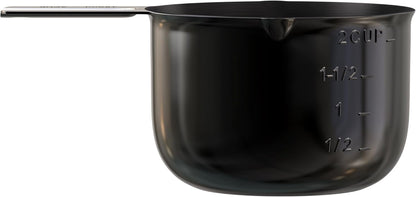 Color Up 2 Cup Measuring Cup, 480ml Stainless Steel Metal, Easy-Pour Spouts, Engraved Markings, Flat Base, Dishwasher Safe, for Dry and Liquid Ingredients