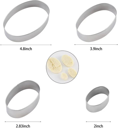 Round Cookie Cutter Set Large - 5 Inch, 4 Inch, 3 Inch, 2 Inch - Geometric Cookie Cutters Shapes Molds - Stainless Steel Homemade Round Biscuit Treats Cutter…