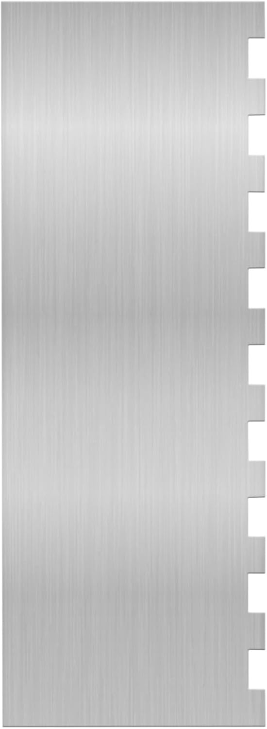 2 Pieces 8.7 Inche Stainless Steel Cake Scraper Double Sided Patterned Edge Stripe Edge Smoother Frosting Scraper Cake Decorating Cake Decorating Comb Cake Scraper For Butter Cream Mousse(2, 2)