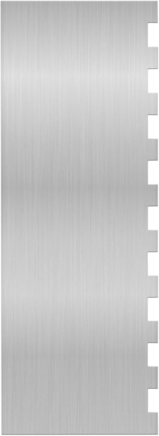 2 Pieces 8.7 Inche Stainless Steel Cake Scraper Double Sided Patterned Edge Stripe Edge Smoother Frosting Scraper Cake Decorating Cake Decorating Comb Cake Scraper For Butter Cream Mousse(2, 2)