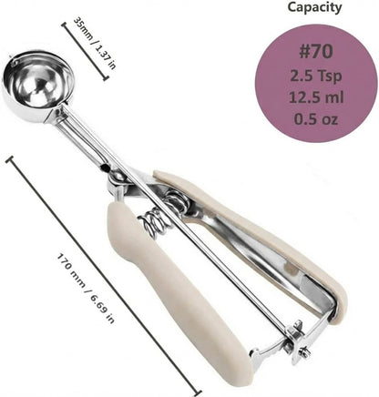 Ice Cream Scoop, 18/8 Stainless Steel Cookie Scoop, Cookie Scoops for Baking, 2 Tbsp/ 30 ml/ 1 oz Cookie Dough Scoop, Ice Cream Scooper with Trigger Release, Cookie Scooper for Baking