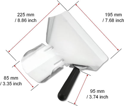French Fry Scoop & Scooper - Polycarbonate Multipurpose Utility Scooper for Ice Candy Snacks & More