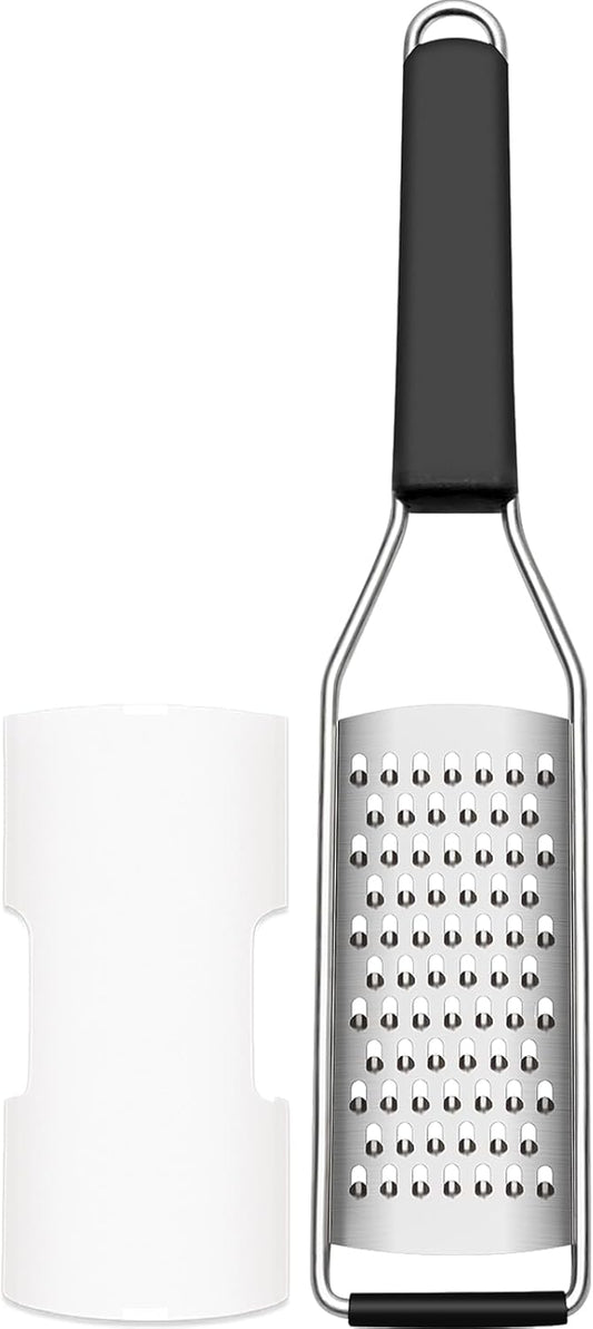 Cambom Lemon & Citrus Zester, Cheese Graters with Stainless Steel Sharp Blade for Parmesan Cheese, Ginger, Garlic, Nutmeg, Chocolate, Vegetables, Fruits, Dishwasher Safe Shredder Fine Blade