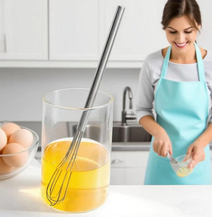 FLYINGSEA Whisks,Small Whisk,Mini Whisk,Stainless Steel Whisks,Cooking and Kitchen Gadget.(1 Pcs)
