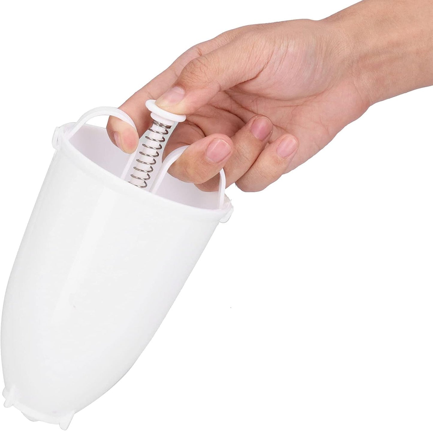 Donut Dispenser, Manual Donut Dropper Hand Squeezed Donut Batter Dispenser Reusable Pancake Dispenser Simple Design Doughnut Maker Machine(White)