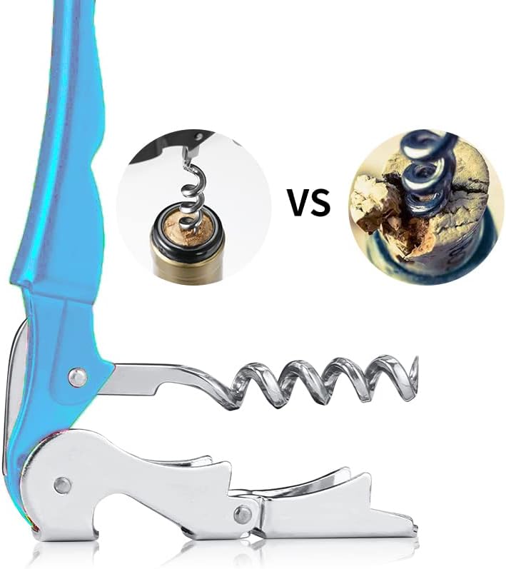 Kit-Home Professional Waiter Corkscrew Wine Openers Set (4 PCS),Upgraded with Heavy Duty Stainless Steel Hinges Wine Key for Restaurant Waiters, Sommelier, Bartenders