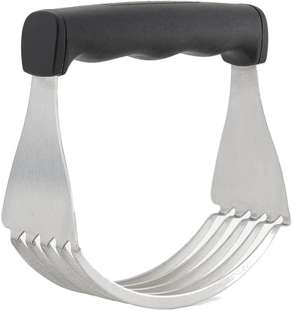 Stainless Steel Dough Blender | 5 Bladed Heavy Duty Professional Pastry Cutter, Mix, Blend & Cut, Medium Size