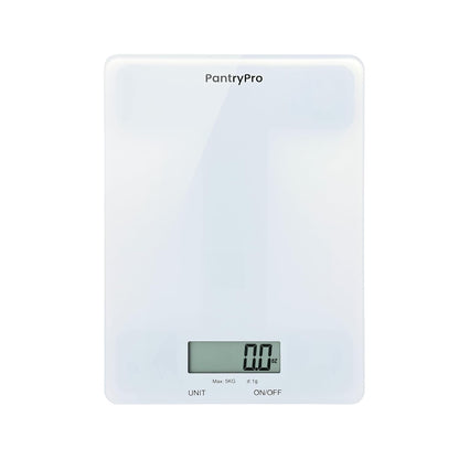 Stainless Steel Digital Kitchen Scale w. Bowl - for Food Coffee Lab - LCD Display gram Ounces lb:oz lb ml - 12 LBS/5.5 KG Capacity - Battery Included - Gold by The Display Guys