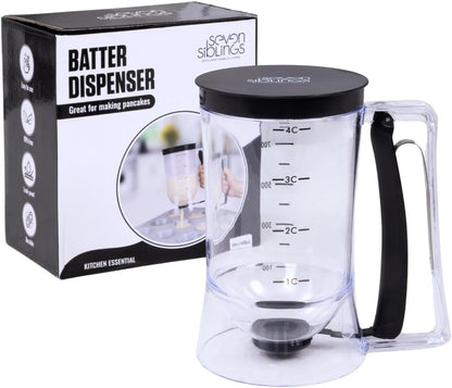 Batter Dispenser with Squeeze Handle - Pancake Batter Dispenser, Pancake Dispenser for Better, Cupcake Batter Dispenser, Pancake Pourer Dispenser, Pancake Mix Dispenser, Waffle Batter Dispenser