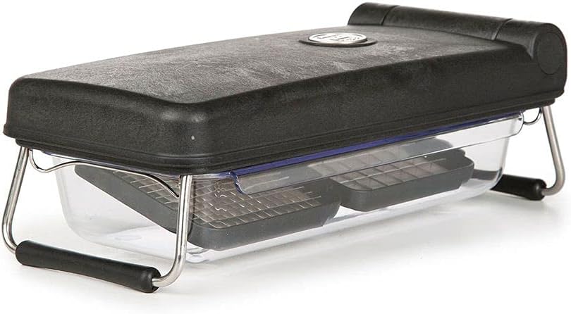 PL8 Professional Chopper, Black - Multi-Functional Vegetable Chopper, Dicer, and Mincer with Sturdy Stainless Steel Frame, Perfect for Onions, Tomatoes, and More