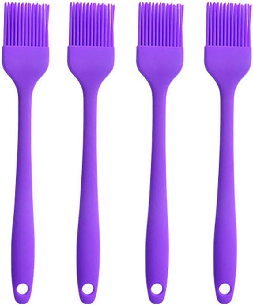 Silicone Oil brush, for BBQ Kitchen Cooking Baking and Grilling (3 PCS,orange)