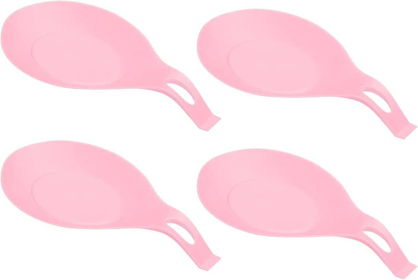 uxcell Silicone Spoon Rest, 7.68" x 3.74" Heat Resistant Kitchen Utensil Holder Spatula Ladle Rest for Counter Stove Top, Black 8Pcs