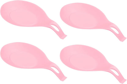 uxcell Silicone Spoon Rest, 7.68" x 3.74" Heat Resistant Kitchen Utensil Holder Spatula Ladle Rest for Counter Stove Top, Black 8Pcs