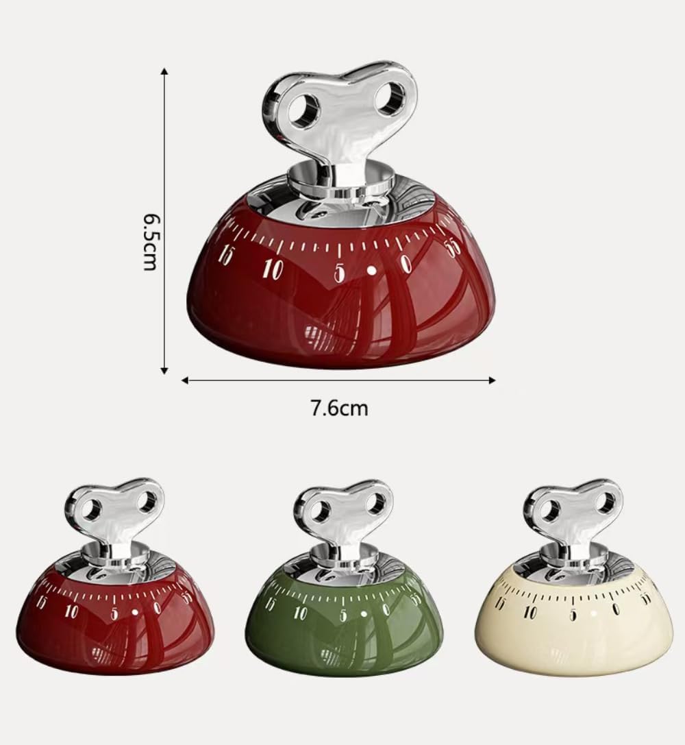 Visual Kitchen Timers for Cooking,100% Mechanical Cooking Timer,Retro Cooking Timer,No Batteries Required,Magnetic Back.(Green)