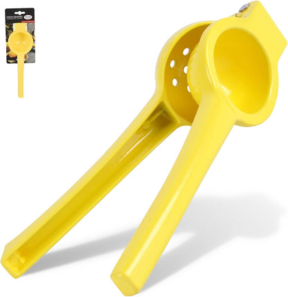 Alpine Cuisine Orange Squeezer with hook - Handheld Aluminum Citrus Juicer, Manual Citrus Juicer press, Orange & Lemon Press - Kitchen Tools and Gadgets for Making Fresh Juice - 9.1 x 3.5 Inches