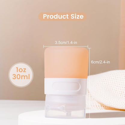 MICEBAY Condiment Squeeze Bottles for Sauces, 2-oz Mini Silicone Salad Dressing Container to Go with Reusable Sandwich Bag, Leakproof Ketchup Bottle for Bento Lunch Box, 4 Pack, Candies