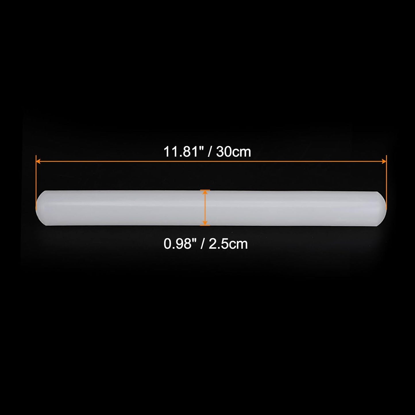 HARFINGTON 13 Inch x 0.98 Inch PP Plastic Non-Stick Fondant Rolling Pin - Dough Roller for Cookie, Pastry, Pizza, Clay - Kitchen Decorating Tools