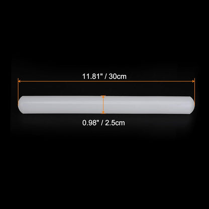 HARFINGTON 13 Inch x 0.98 Inch PP Plastic Non-Stick Fondant Rolling Pin - Dough Roller for Cookie, Pastry, Pizza, Clay - Kitchen Decorating Tools