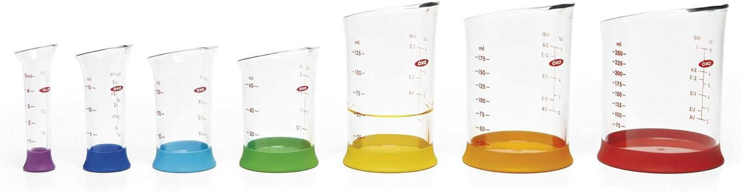 OXO Good Grips 7-Piece Nesting Measuring Beaker Set, Multicolored